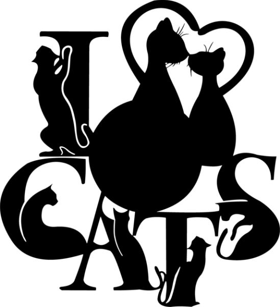 Picture of I love Cats Metal Wall Sign 